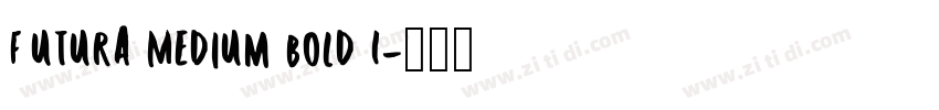 Futura Medium Bold I字体转换